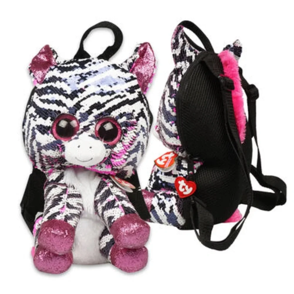 TY Fashion Flippy Sequin Backpack - ZOEY the Zebra (13 inch)